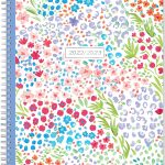 Blue Sky 2022-2023 Academic Year Teacher Weekly & Monthly Lesson Planner, 8.5" x 11", Flexible Cover, Wirebound, Ditsy Dapple Light (132002-A23)
